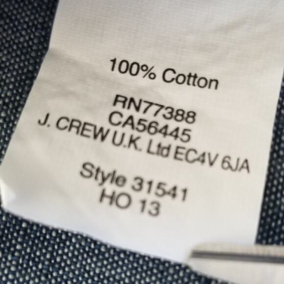 J Crew The Perfect Shirt Blue White Dot Fitted Button Down Very Good! Size XS - Picture 7 of 7